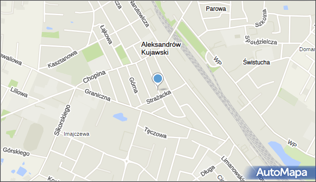 Aleksandrów Kujawski, Okrzei Stefana, mapa Aleksandrów Kujawski