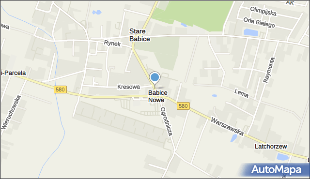 Babice Nowe, Okulickiego Leopolda, gen., mapa Babice Nowe