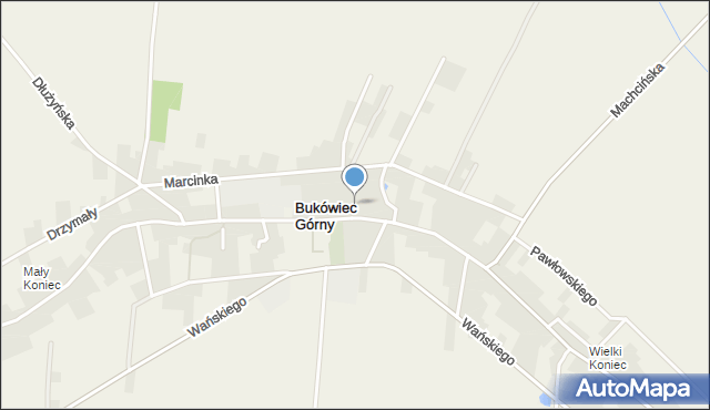 Bukówiec Górny, Okolnica, mapa Bukówiec Górny