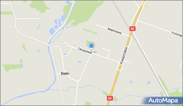 Ciechanów, Okopowa, mapa Ciechanów