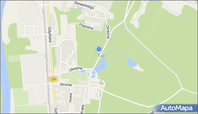 Czerwonak, Okrężna, mapa Czerwonak