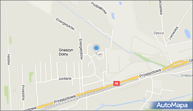 Częstochowa, Okrężna, mapa Częstochowy