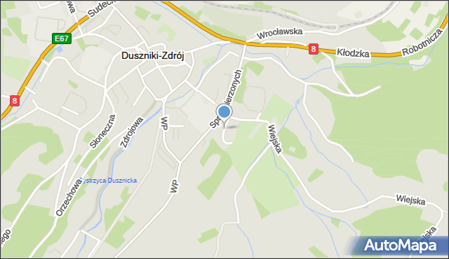 Duszniki-Zdrój, Okólna, mapa Duszniki-Zdrój