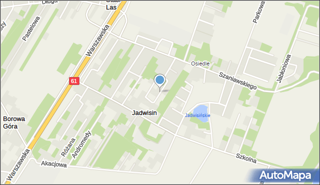 Jadwisin gmina Serock, Okrężna, mapa Jadwisin gmina Serock