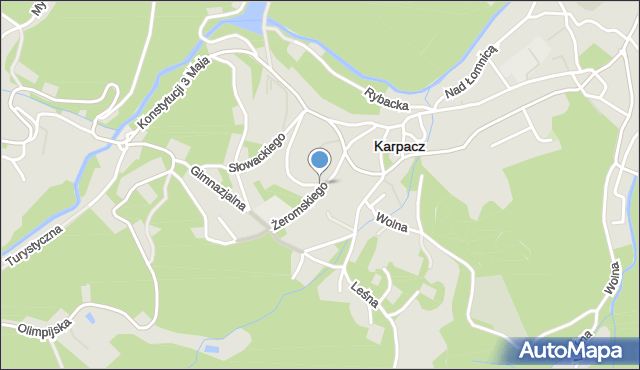 Karpacz, Okrzei Stefana, mapa Karpacz