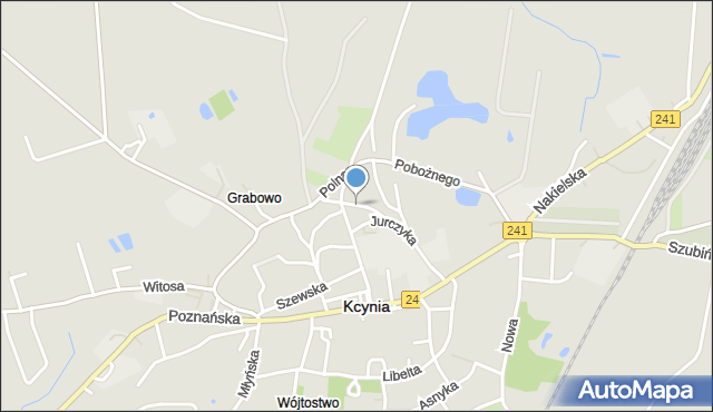 Kcynia, Okrężna, mapa Kcynia