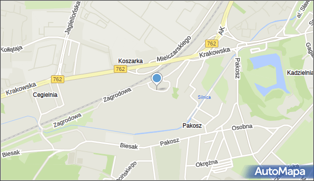 Kielce, Okólnik, mapa Kielc