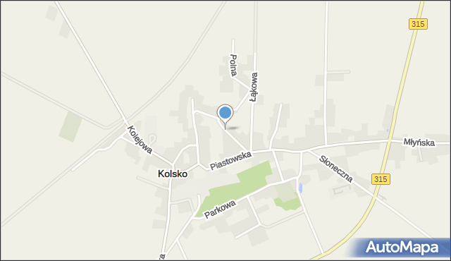 Kolsko, Okrężna, mapa Kolsko