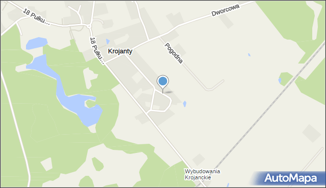 Krojanty, Okrężna, mapa Krojanty