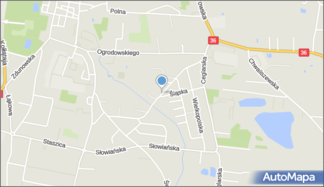 Krotoszyn, Okrężna, mapa Krotoszyna