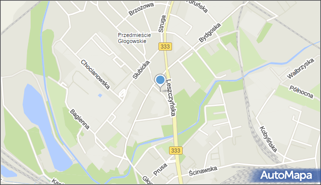 Legnica, Okólna, mapa Legnicy