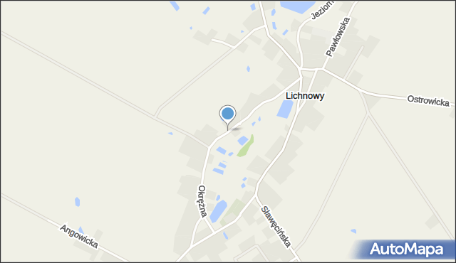 Lichnowy gmina Chojnice, Okrężna, mapa Lichnowy gmina Chojnice