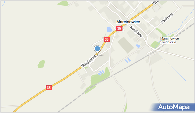 Marcinowice powiat świdnicki, Okrężna, mapa Marcinowice powiat świdnicki