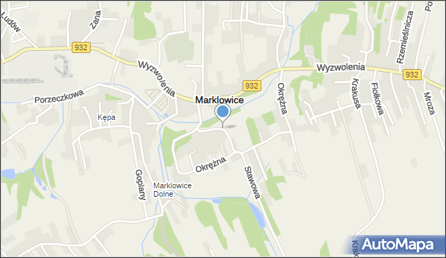 Marklowice, Okrężna, mapa Marklowice