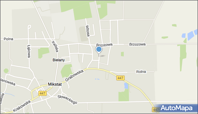 Mikstat, Okrężna, mapa Mikstat