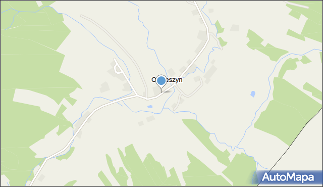 Okrzeszyn gmina Lubawka, Okrzeszyn, mapa Okrzeszyn gmina Lubawka