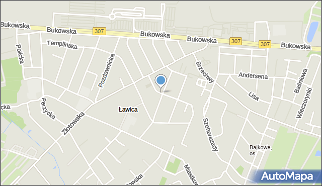Poznań, Okonecka, mapa Poznania