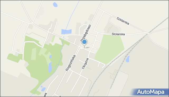 Przebędowo gmina Murowana Goślina, Okrężna, mapa Przebędowo gmina Murowana Goślina