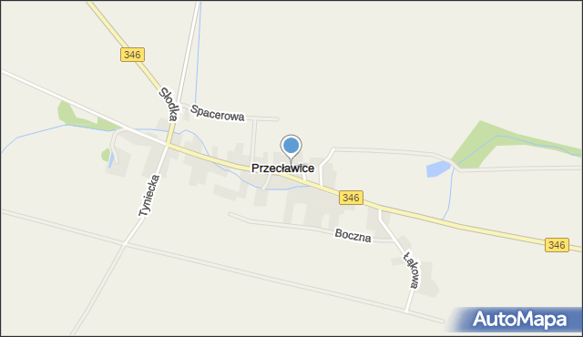 Przecławice gmina Żórawina, Okrężna, mapa Przecławice gmina Żórawina