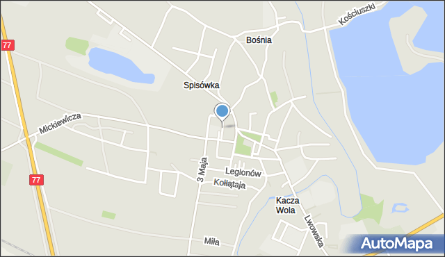 Radymno, Okrzei Stefana, mapa Radymno