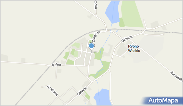 Rybno Wielkie, Okrężna, mapa Rybno Wielkie