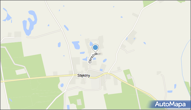 Stękiny, Okrężna, mapa Stękiny