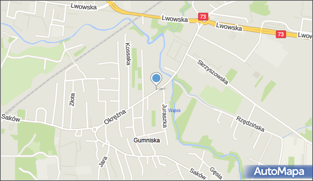 Tarnów, Okrężna, mapa Tarnów