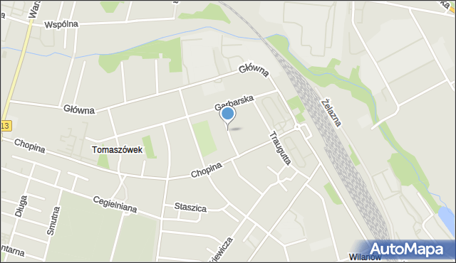 Tomaszów Mazowiecki, Okrzei Stefana, mapa Tomaszów Mazowiecki