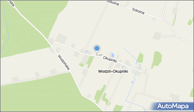 Wodzin Majoracki, Okupniki, mapa Wodzin Majoracki