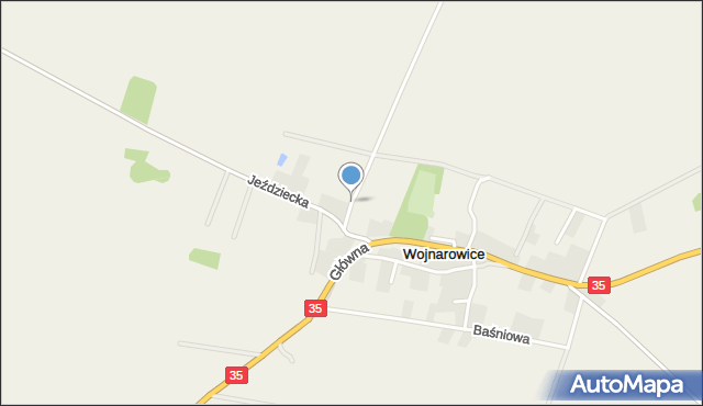 Wojnarowice, Okulicka, mapa Wojnarowice