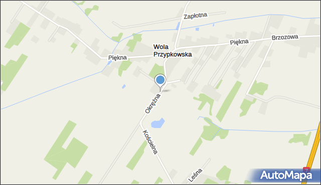 Wola Przypkowska, Okrężna, mapa Wola Przypkowska