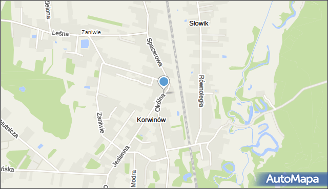 Wrzosowa, Okólna, mapa Wrzosowa