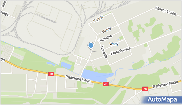 Zawiercie, Okólna, mapa Zawiercie