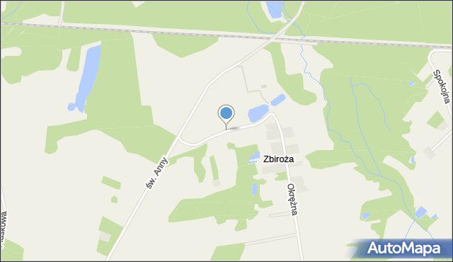 Zbiroża, Okrężna, mapa Zbiroża