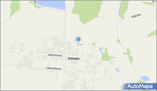 Bielawa gmina Długołęka, Olchowa, mapa Bielawa gmina Długołęka