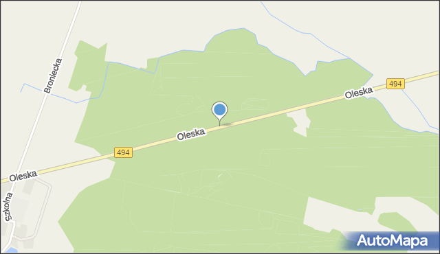 Borki Małe gmina Olesno, Oleska, mapa Borki Małe gmina Olesno