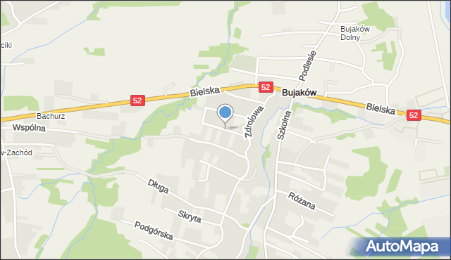 Bujaków, Olszyna, mapa Bujaków