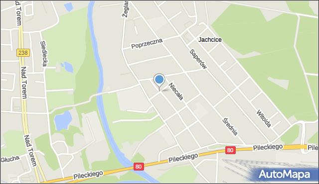 Bydgoszcz, Olsztyńska, mapa Bydgoszczy