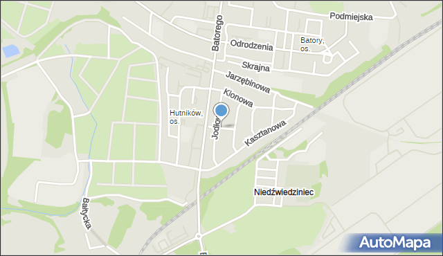 Chorzów, Olchowa, mapa Chorzów