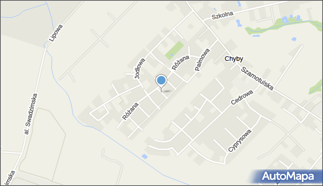 Chyby gmina Tarnowo Podgórne, Oliwkowa, mapa Chyby gmina Tarnowo Podgórne