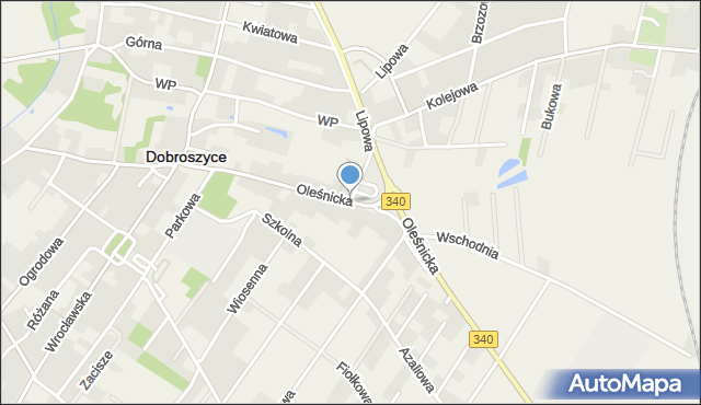 Dobroszyce, Oleśnicka, mapa Dobroszyce