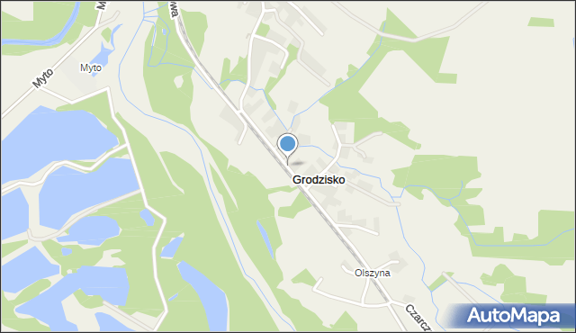 Grodzisko gmina Zator, Olszyna, mapa Grodzisko gmina Zator