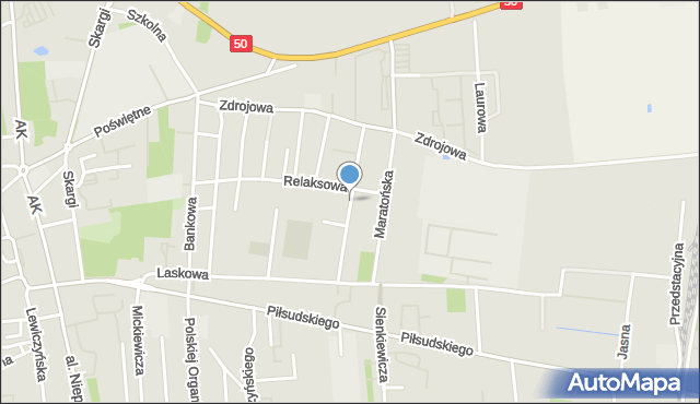 Grójec, Olimpijska, mapa Grójec