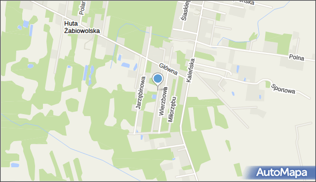 Huta Żabiowolska, Olszowa, mapa Huta Żabiowolska