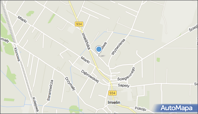 Imielin, Olszewskiego Karola, mapa Imielin