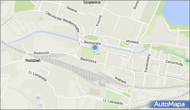 Katowice, Olchawy Stanisława, dr., mapa Katowic