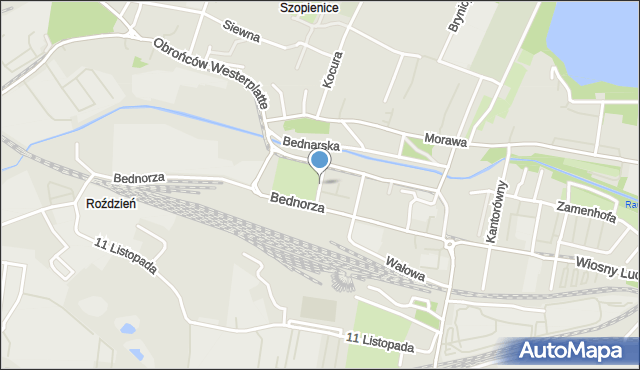 Katowice, Olchawy Stanisława, dr., mapa Katowic