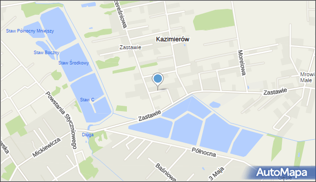 Kazimierów gmina Halinów, Oliwkowa, mapa Kazimierów gmina Halinów