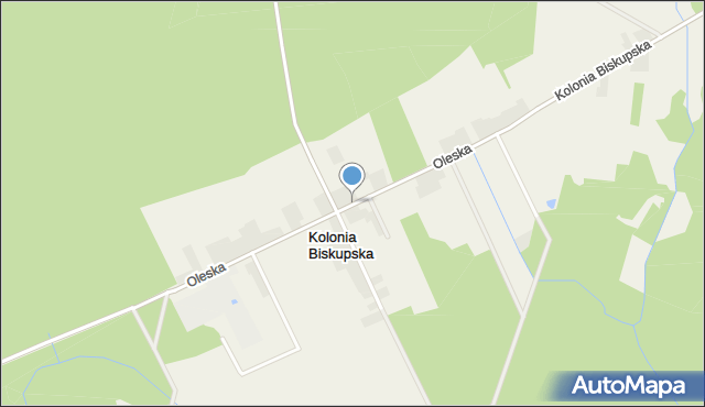 Kolonia Biskupska, Oleska, mapa Kolonia Biskupska