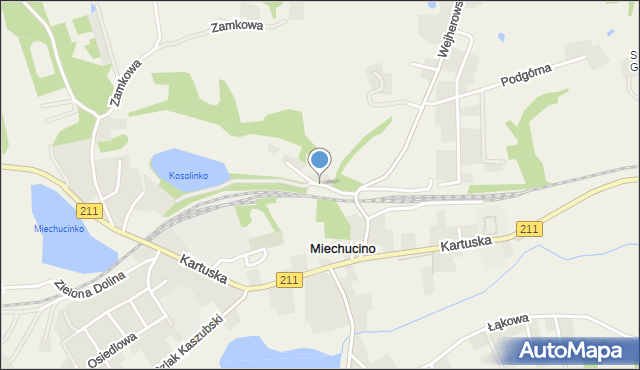 Miechucino, Olchowa, mapa Miechucino